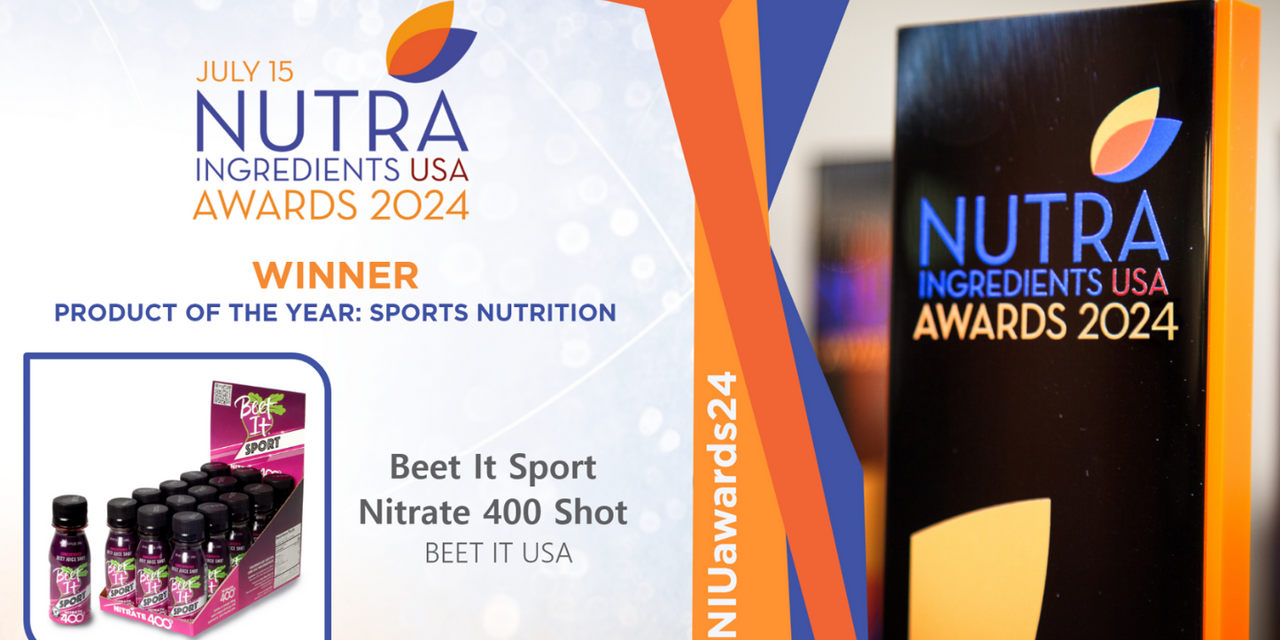 Beet It Sport Nitrate 400 Winner of Nutra Ingredients Award 2024