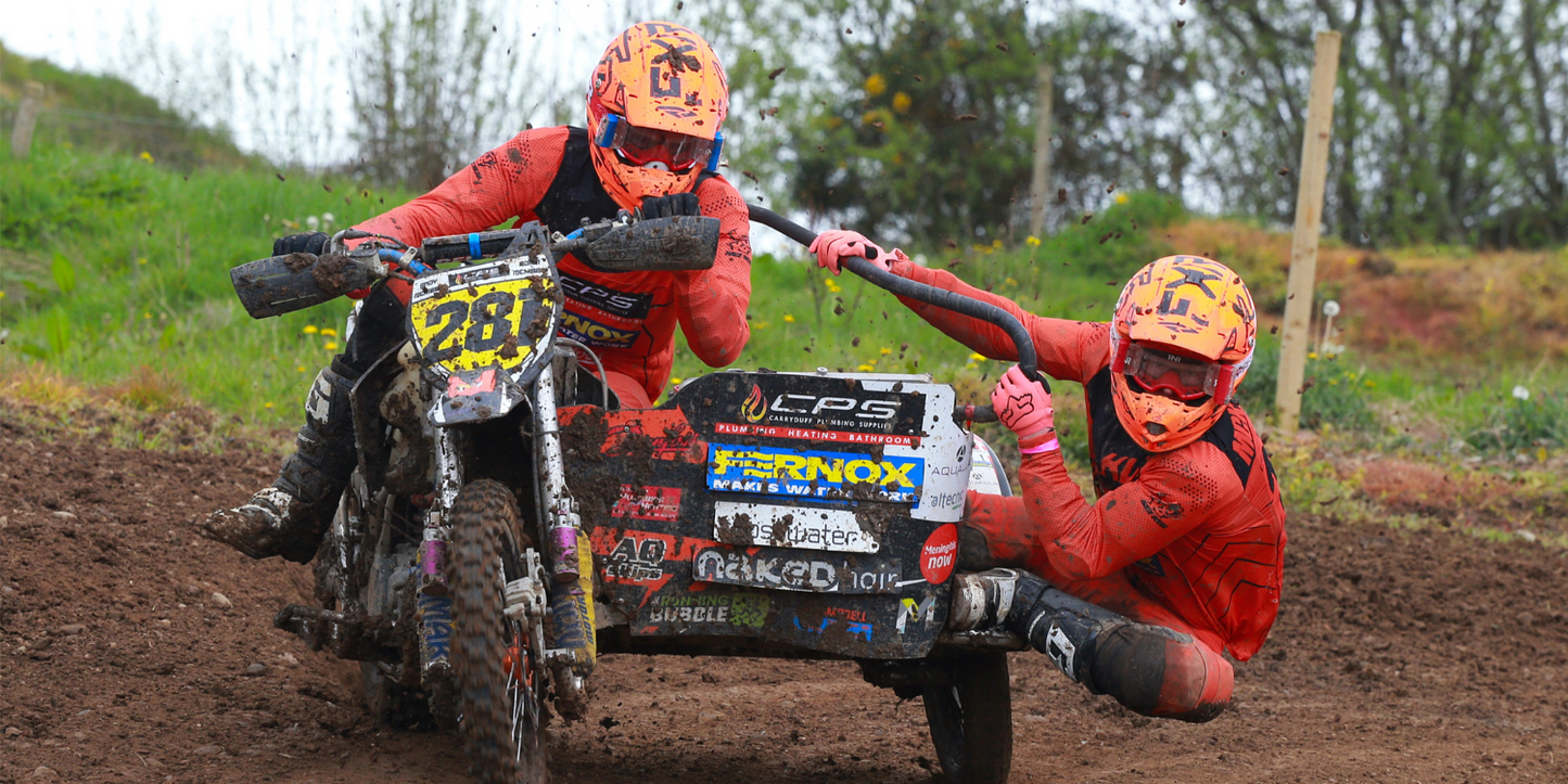 Andy & Adam McKibbin doing sidecar cross