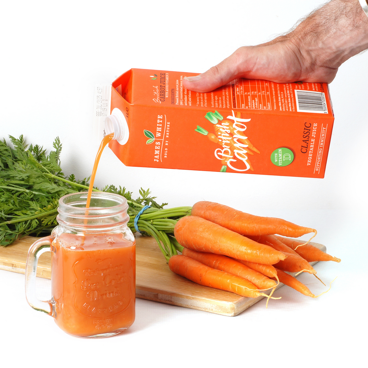 Classic British Carrot Juice with Vitamin D (8 x 1L) – James White
