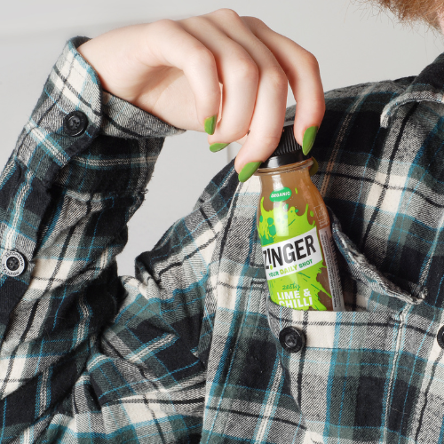 Organic Lime & Chilli Zinger in a pocket