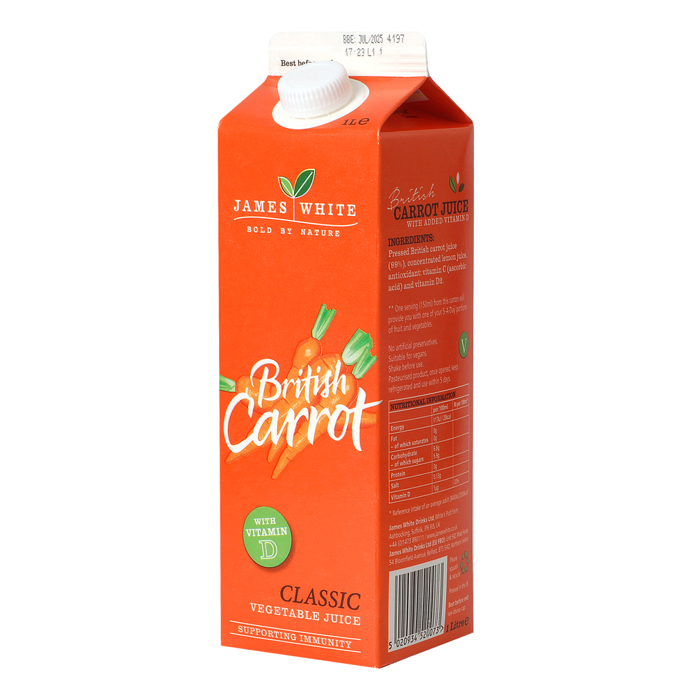 Classic British Carrot Juice with Vitamin D (8 x 1L)