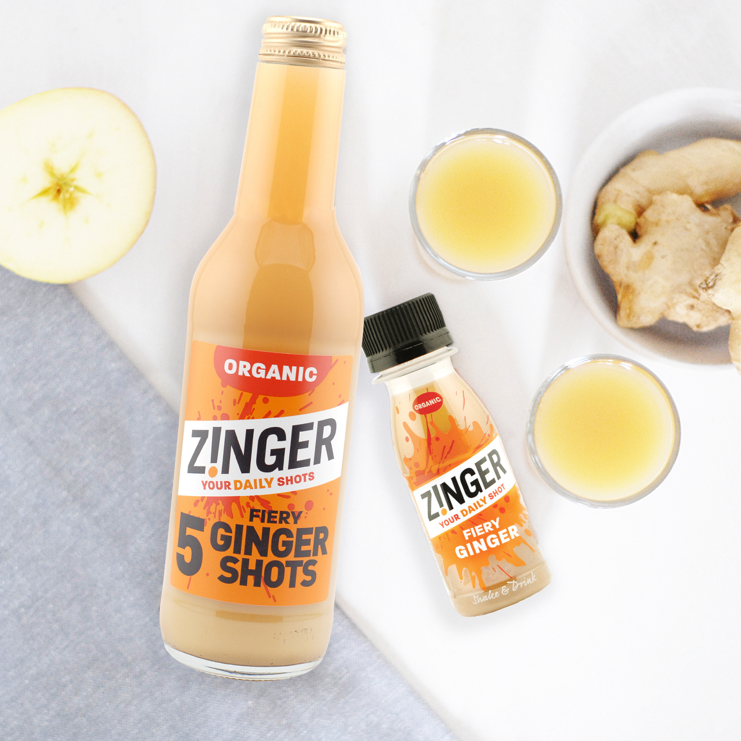 
                  
                    Organic Ginger Zinger Shot Dosing Bottle - 5 shots per bottle (6 x 330ml)
                  
                