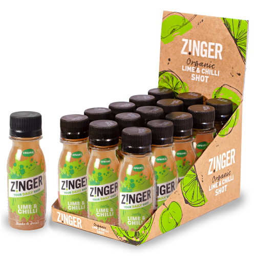 Organic Lime & Chilli Zinger Shot (15 x 70ml) – James White Drinks