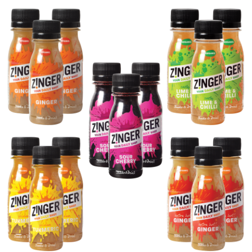 
                  
                    Three of each flavour Zinger Shot goes into a mixed case
                  
                